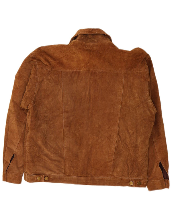 Vintage Damen Wildlederjacke UK 16 Large Braun