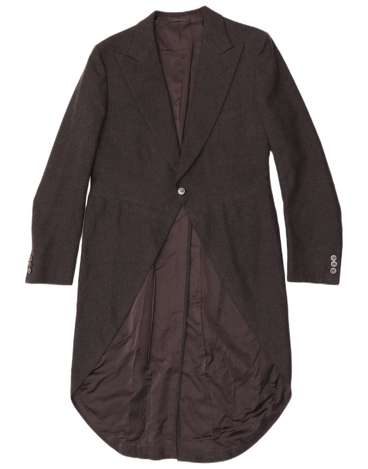 Vintage Herren 1 Knopf Frack Blazer Jacke UK 36 Small Schwarz