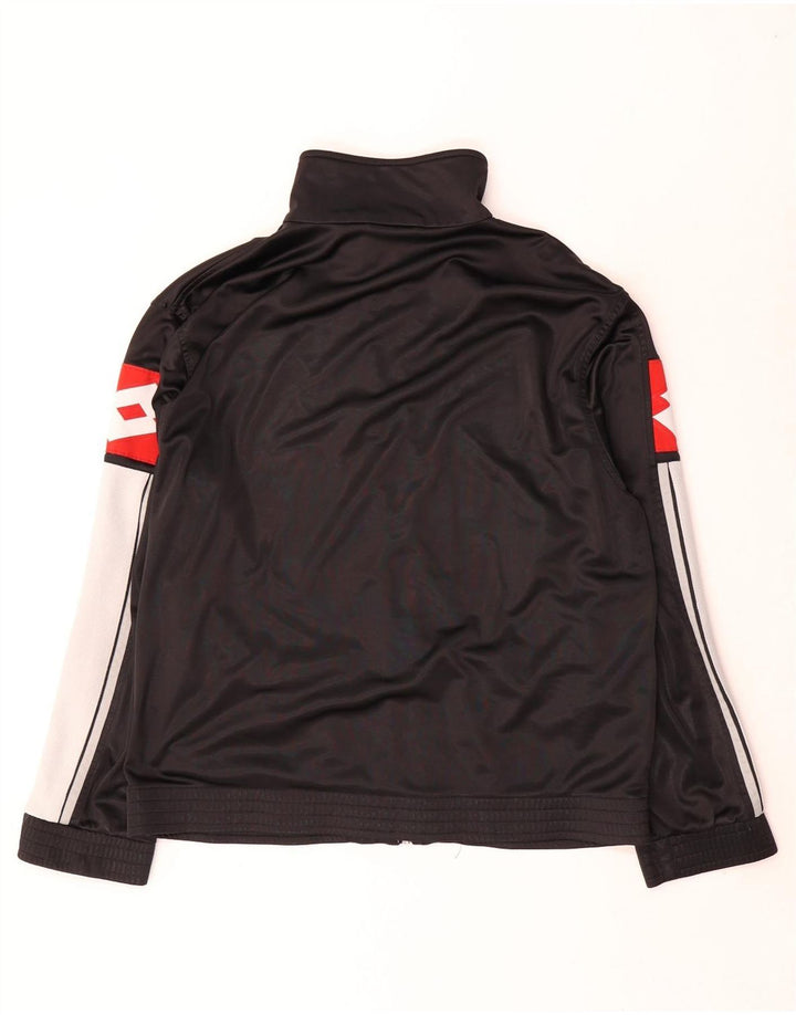 Lotto Herren-Trainingsanzugoberteil mit Grafik, XL, schwarzes Farbblock-Polyester