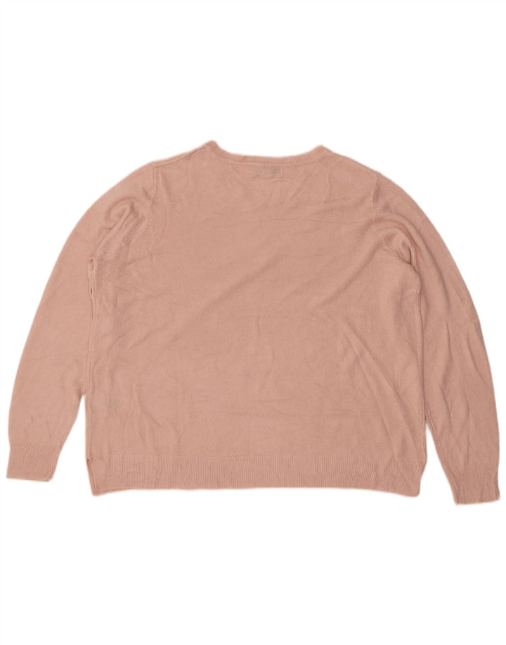 MARKS & SPENCER Damen-Pullover, übergroß, Rundhalsausschnitt, Gr. 18, XL, Rosa