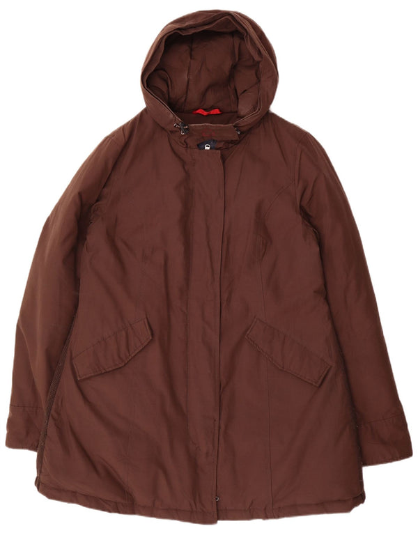 CANADIAN Wattierter Damenmantel mit Kapuze, UK 16, Größe L, braun, Polyester