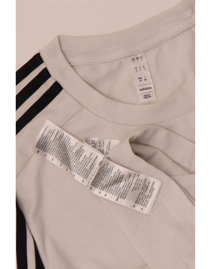 Adidas Herren T-Shirt Top Large Weiß Baumwolle