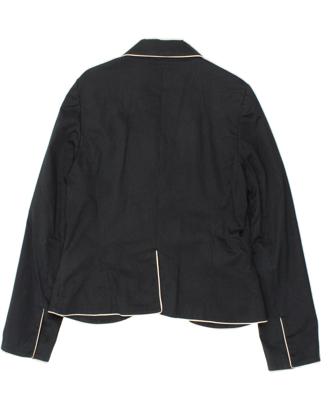 OASIS Womens 2 Button Blazer Jacket UK 16 Large Navy Blue Pinstripe Vintage Oasis and Second-Hand Oasis from Messina Hembry 