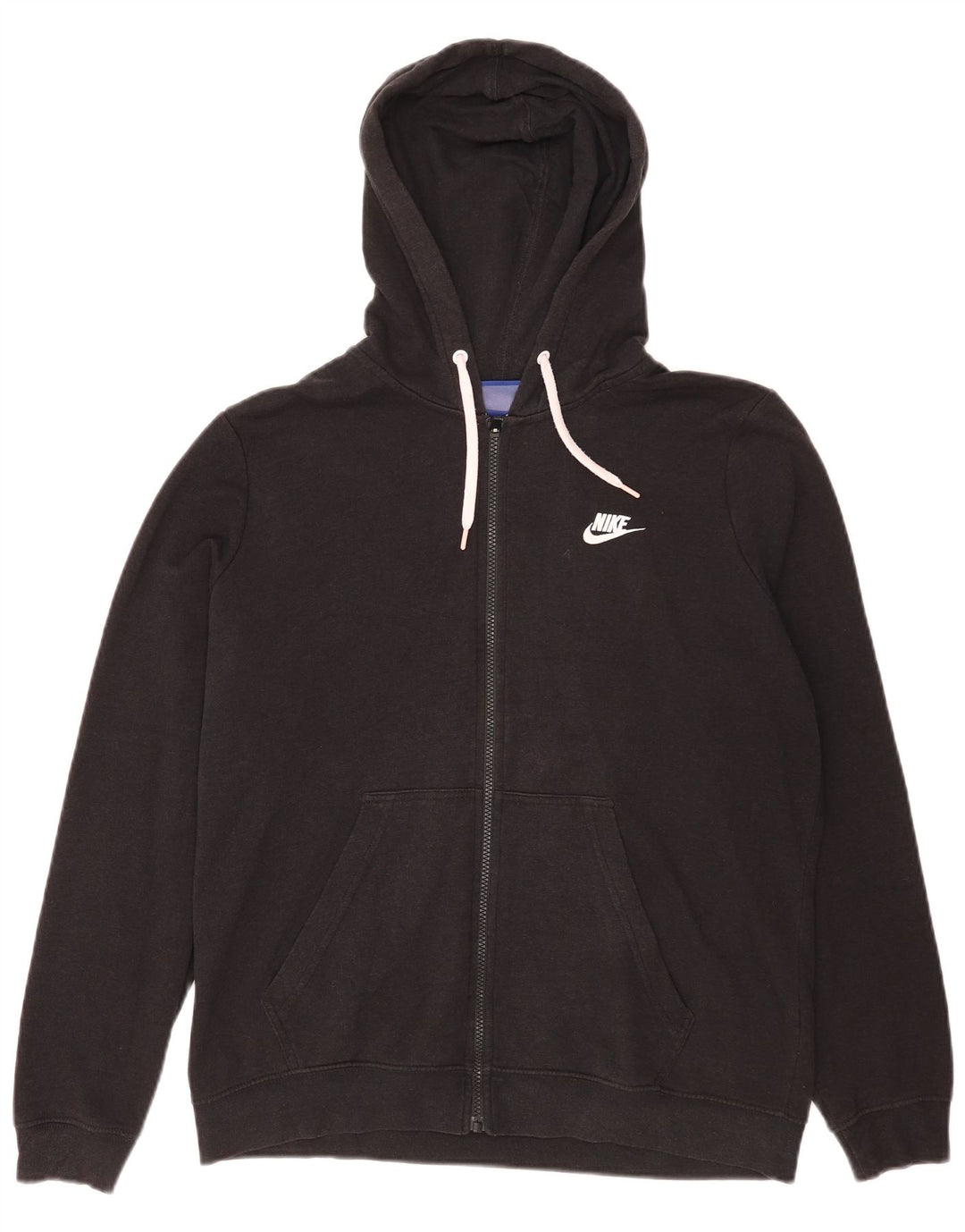 Nike Damen Zip Hoodie Pullover XL Schwarz Baumwolle