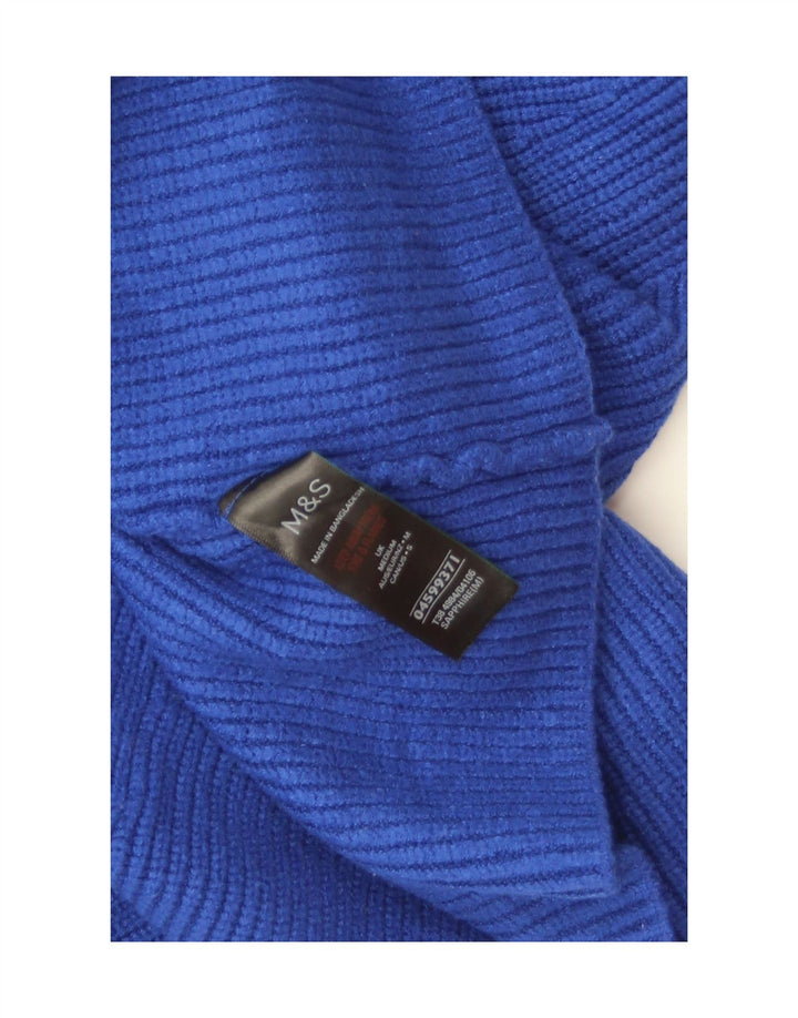 Marks & Spencer Rollkragenpullover für Damen, UK 14, mittelblaue Viskose