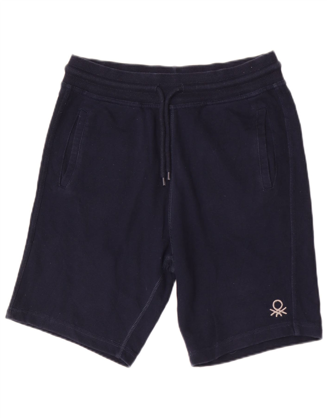 Benetton Herren-Sportshorts aus Baumwolle in mittlerem Marineblau