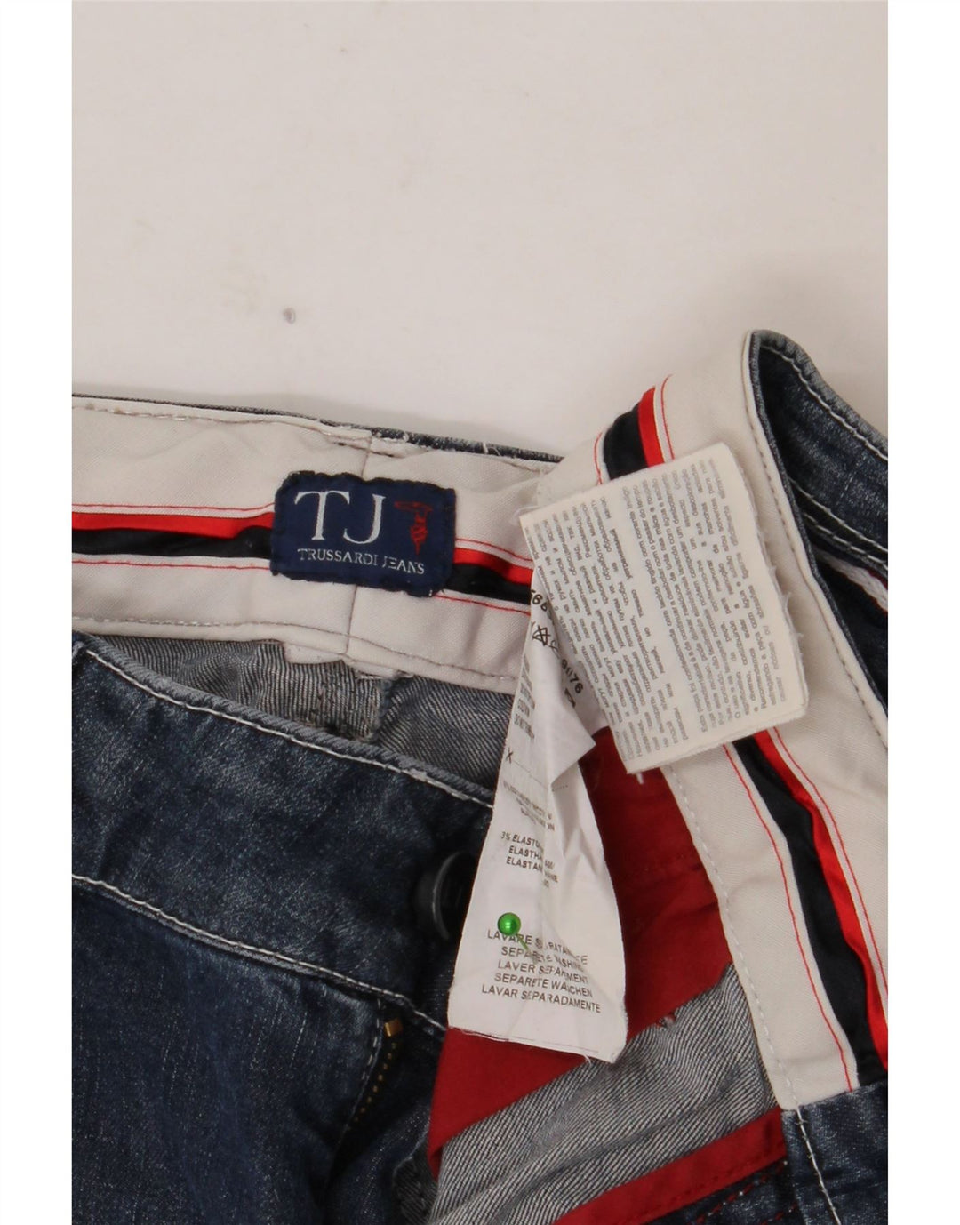 TRUSSARDI Damen Capri-Jeans W30 L21 Marineblaue Baumwolle