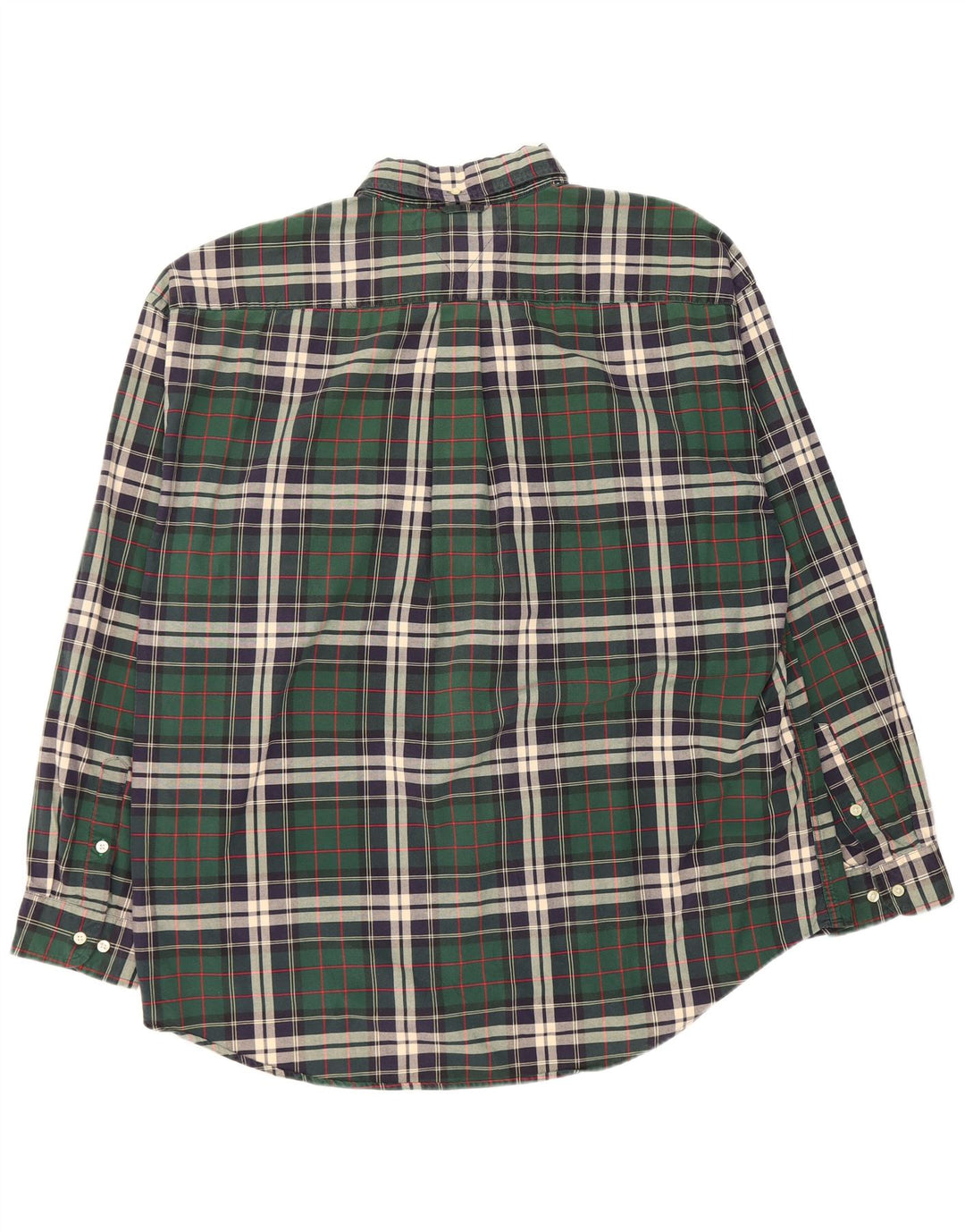 Tommy Hilfiger Herren Flanellhemd 2XL grün kariert Baumwolle