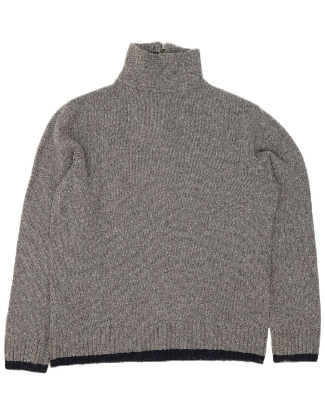 Woolrich Herren-Pullover mit grafischem Reißverschluss, XL, graue Wolle