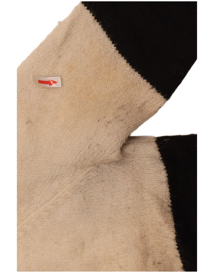 Zara Damen-Pullover mit Rundhalsausschnitt, Gr. 10, Größe S, Weiß, Farbblock