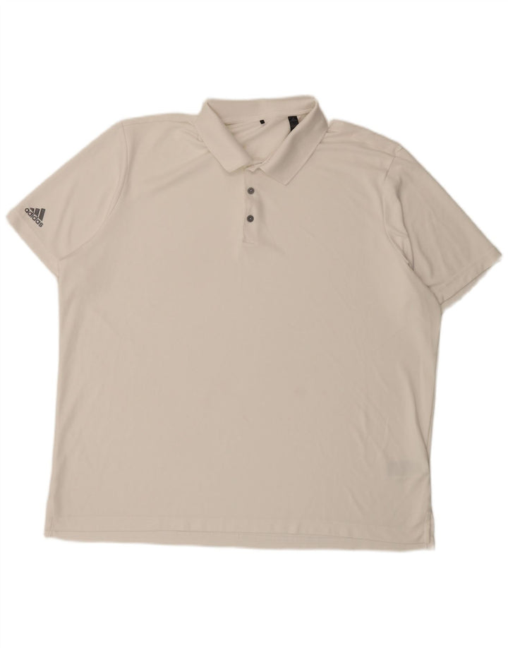 Adidas Herren Poloshirt 2XL Weiß Polyester