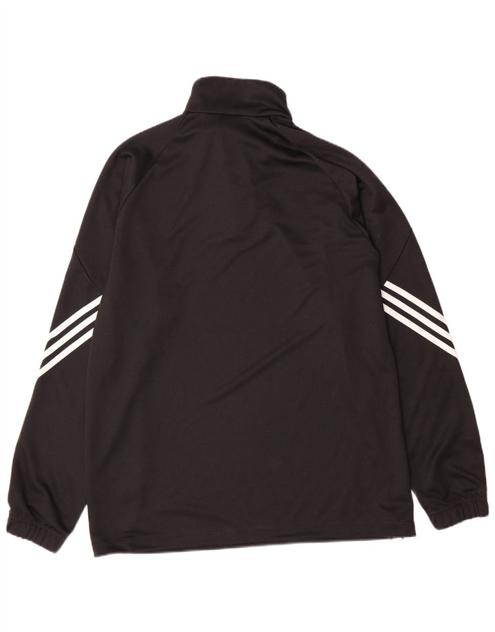 ADIDAS Mens Climalite Zip Neck Pullover Tracksuit Top Large Black