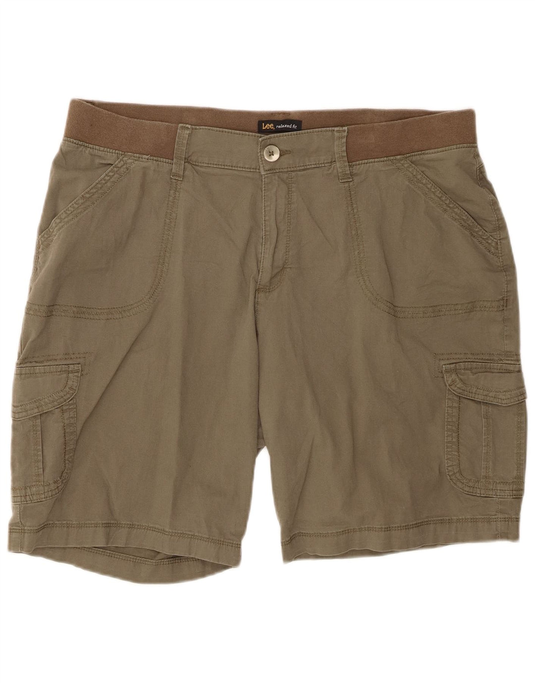 LEE Damen-Cargoshorts mit entspannter Passform, US 18, 2XL, W40, Khaki, Baumwolle