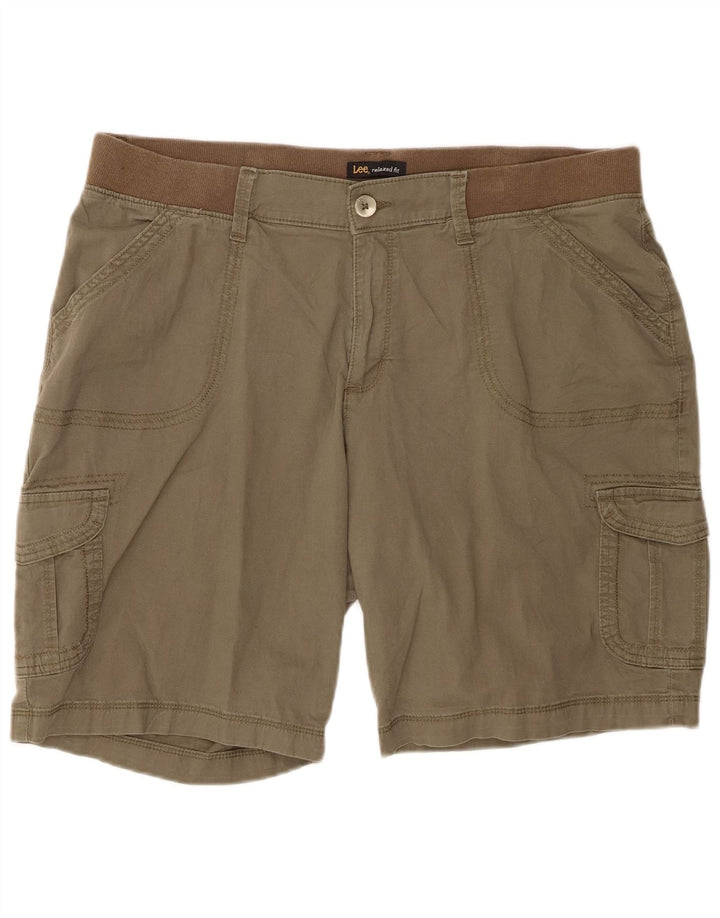 LEE Damen-Cargoshorts mit entspannter Passform, US 18, 2XL, W40, Khaki, Baumwolle