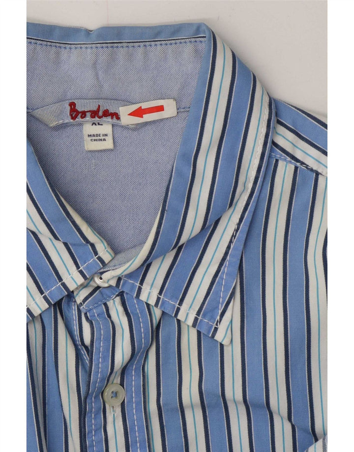 Boden Herrenhemd XL, blau gestreift, Baumwolle