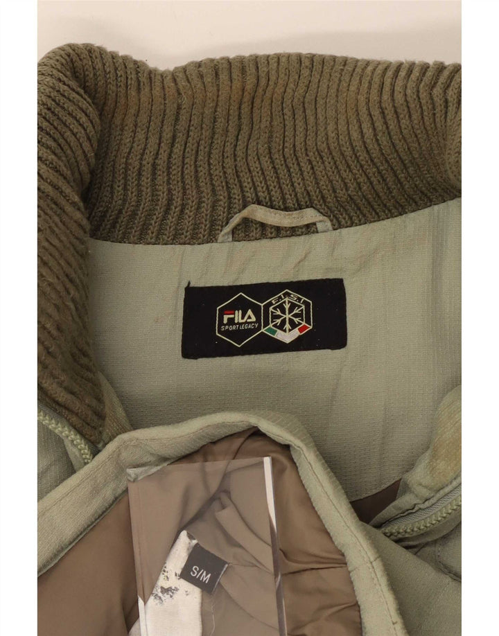 Fila Herren Wattierte Jacke UK 36 Small Grün