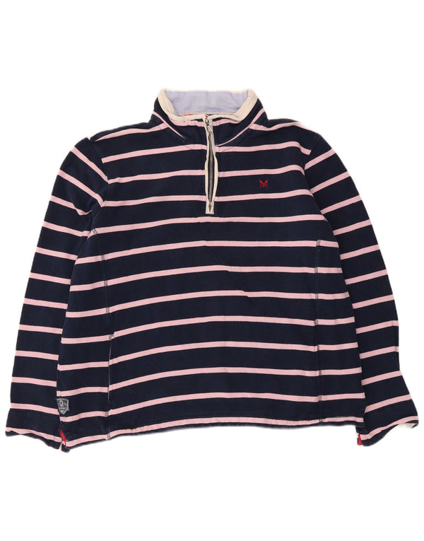 Crew Clothing Damen-Sweatshirt in Übergröße, Gr. 18, XL, Marineblau gestreift
