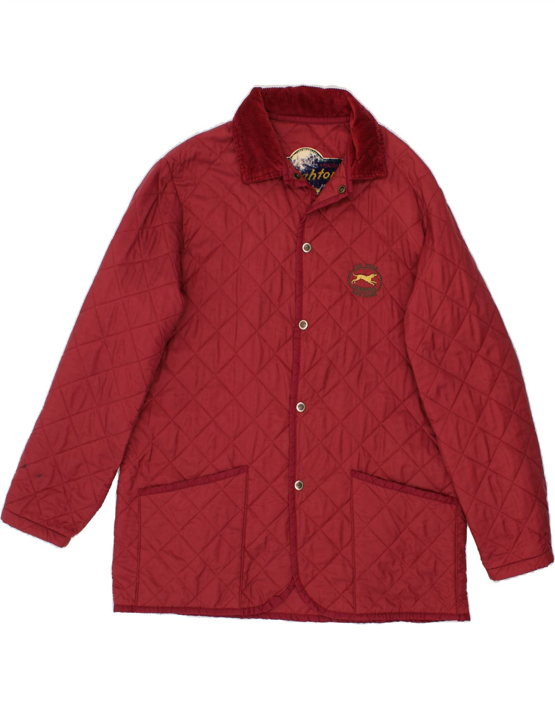 CARRERA Mens Quilted Jacket UK 42 XL Red Vintage Carrera and Second-Hand Carrera from Messina Hembry 