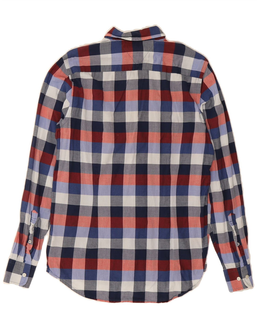 TOMMY HILFIGER Mens Slim Fit Shirt Medium Multicoloured Check Cotton Vintage Tommy Hilfiger and Second-Hand Tommy Hilfiger from Messina Hembry 
