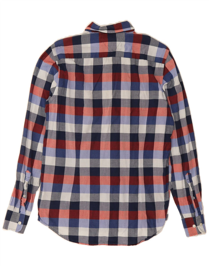 TOMMY HILFIGER Mens Slim Fit Shirt Medium Multicoloured Check Cotton Vintage Tommy Hilfiger and Second-Hand Tommy Hilfiger from Messina Hembry 
