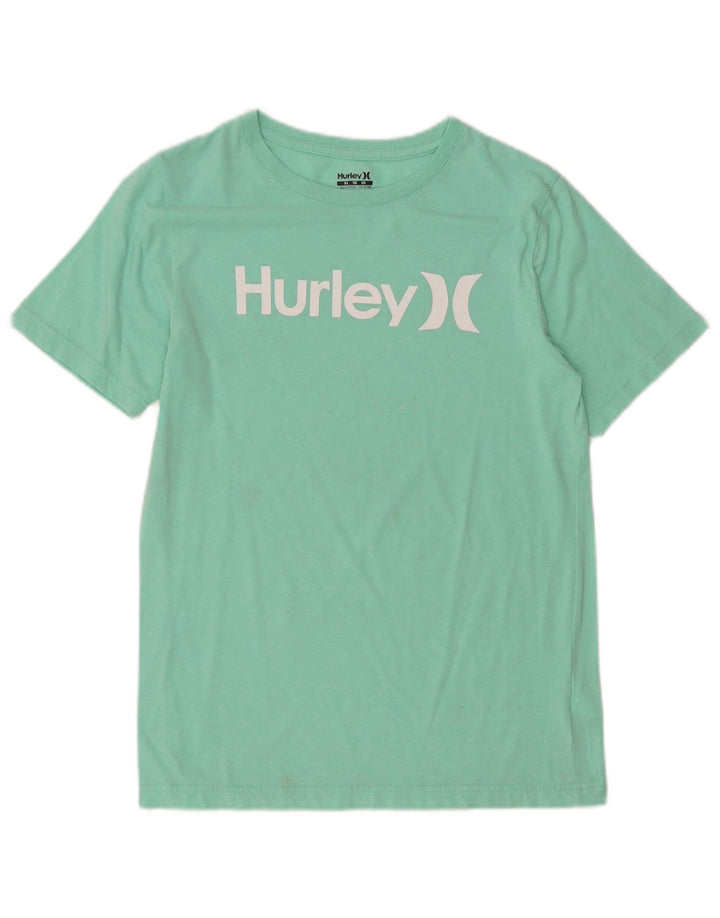 HURLEY Grafik-T-Shirt für Jungen, 13–14 Jahre, XL, grüne Baumwolle