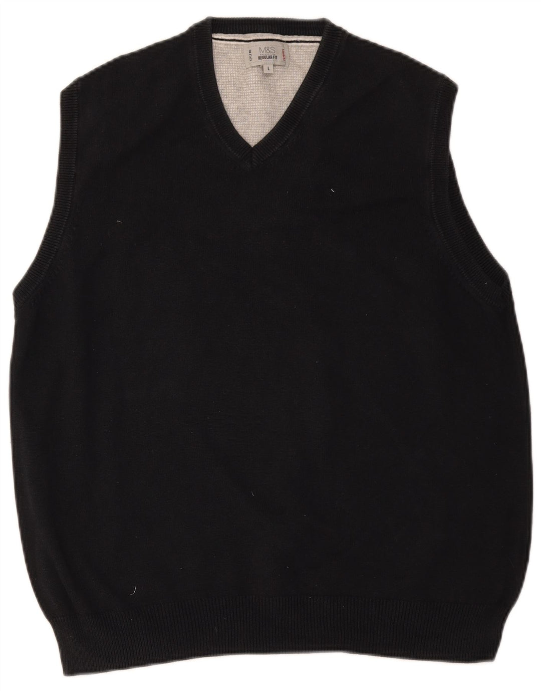 MARKS & SPENCER Herren-Tanktop mit normaler Passform, Größe L, Schwarz
