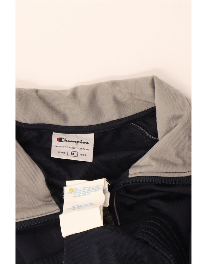 Champion Herren-Trainingsanzug-Oberteil, Mittelgroßes marineblaues Farbblock-Polyester