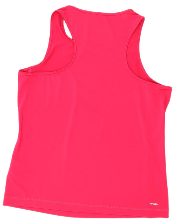 Adidas Damen Climalite Weste Top UK 20/22 XL Rosa Polyester