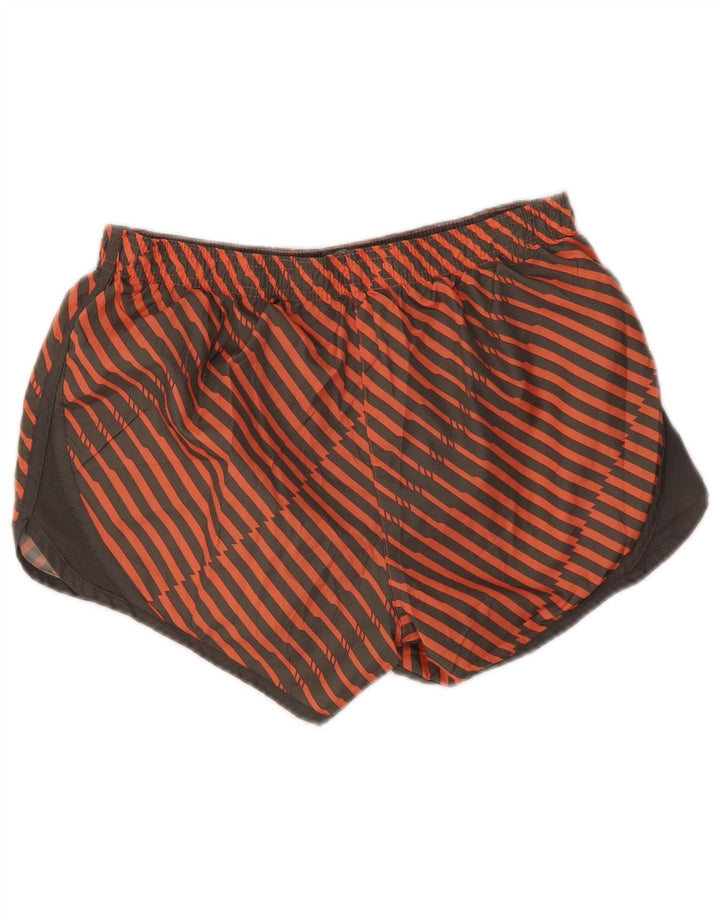 Umbro Herren-Sportshorts aus mittelorange gestreiftem Polyester