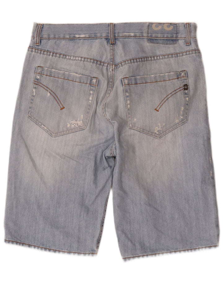 Dondup Herren Distressed Denim Shorts W33 Mittelblaue Baumwolle
