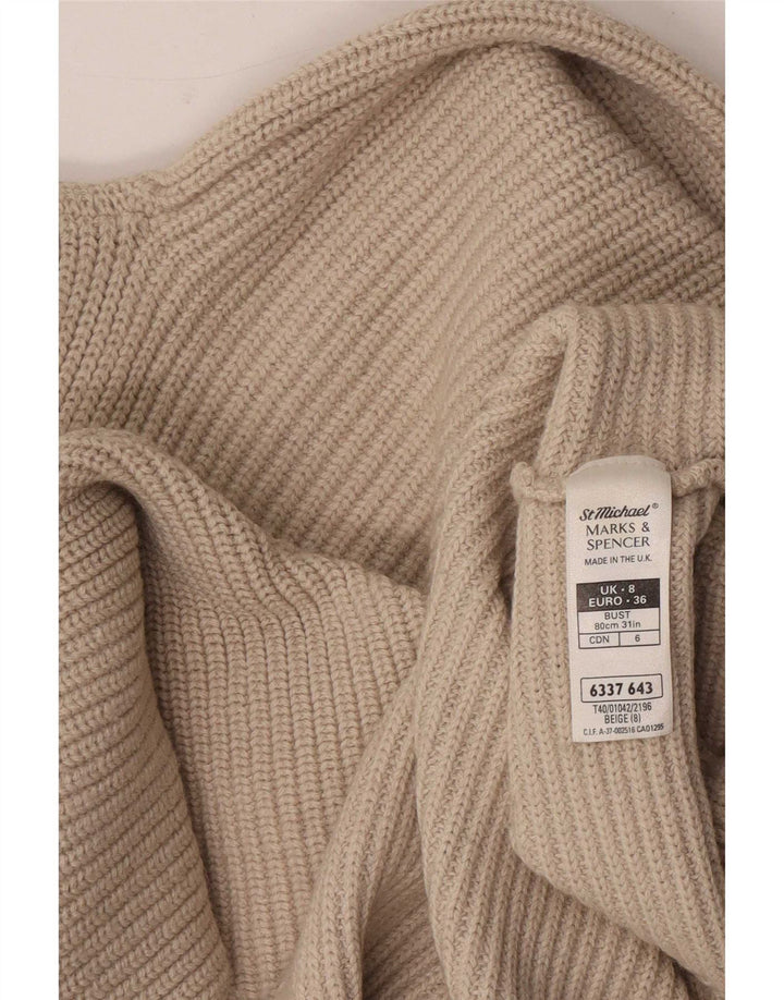 Marks & Spencer Rollkragenpullover für Damen, Gr. 8, Beige
