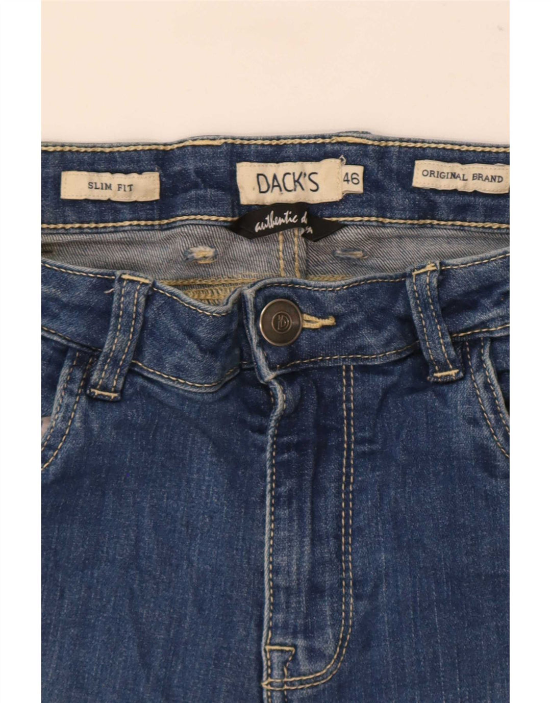 Dack's Herren Slim Jeans IT 46 Small W30 L29 Blau