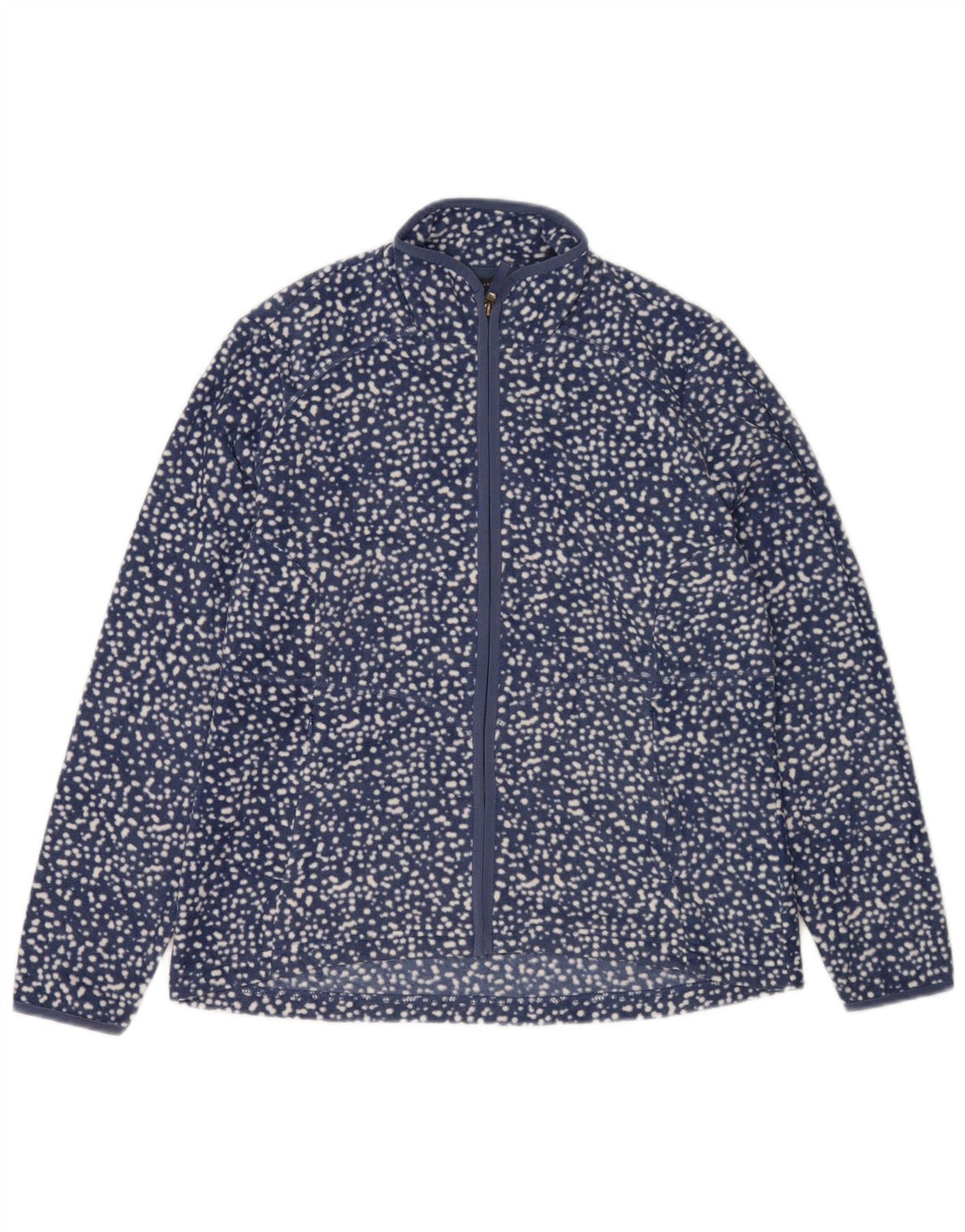Marks & Spencer Damen Fleecejacke UK 16 Large Marineblau gepunktet