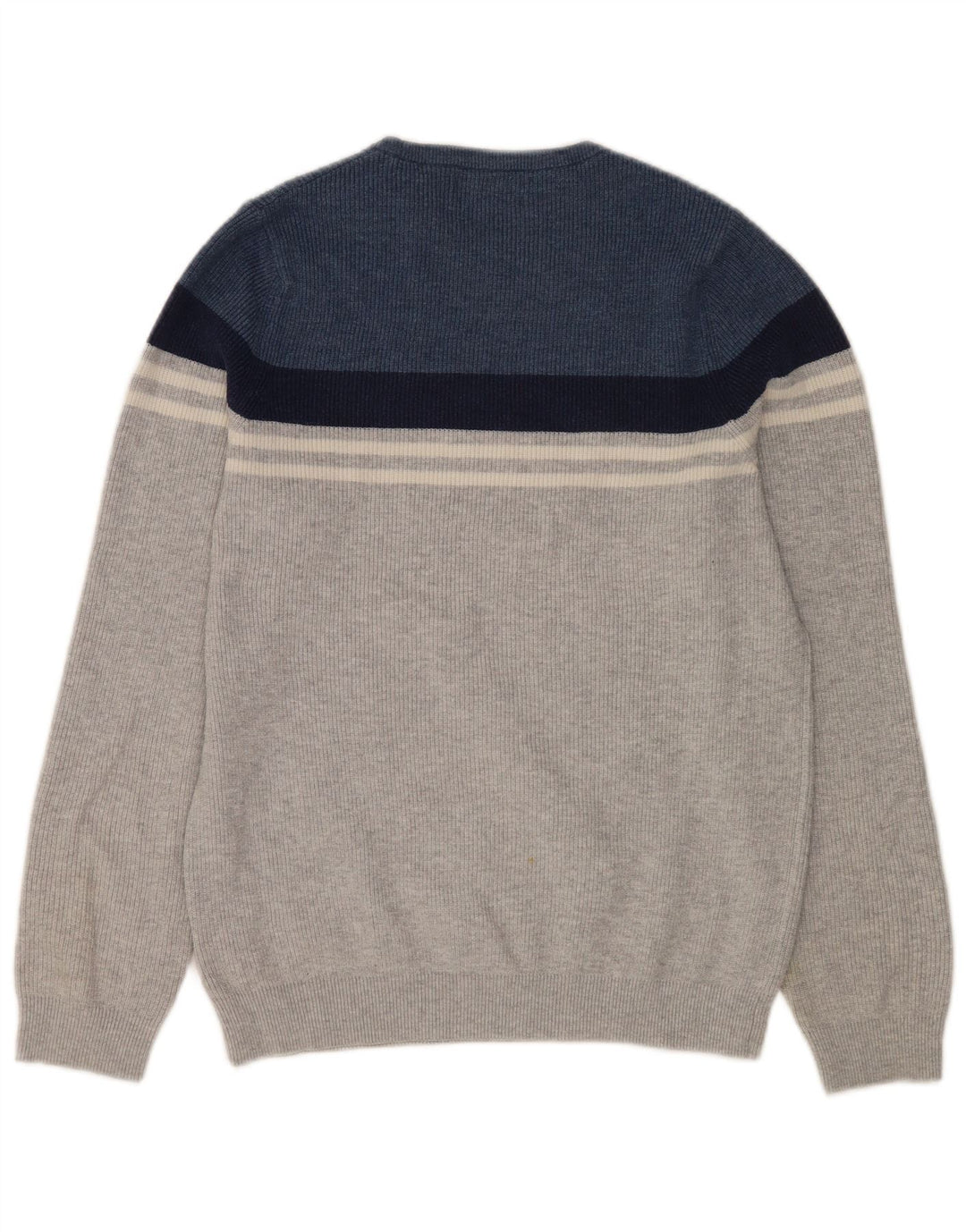Marks & Spencer Herren-Pullover mit Rundhalsausschnitt, Größe S, Grau, Farbblock