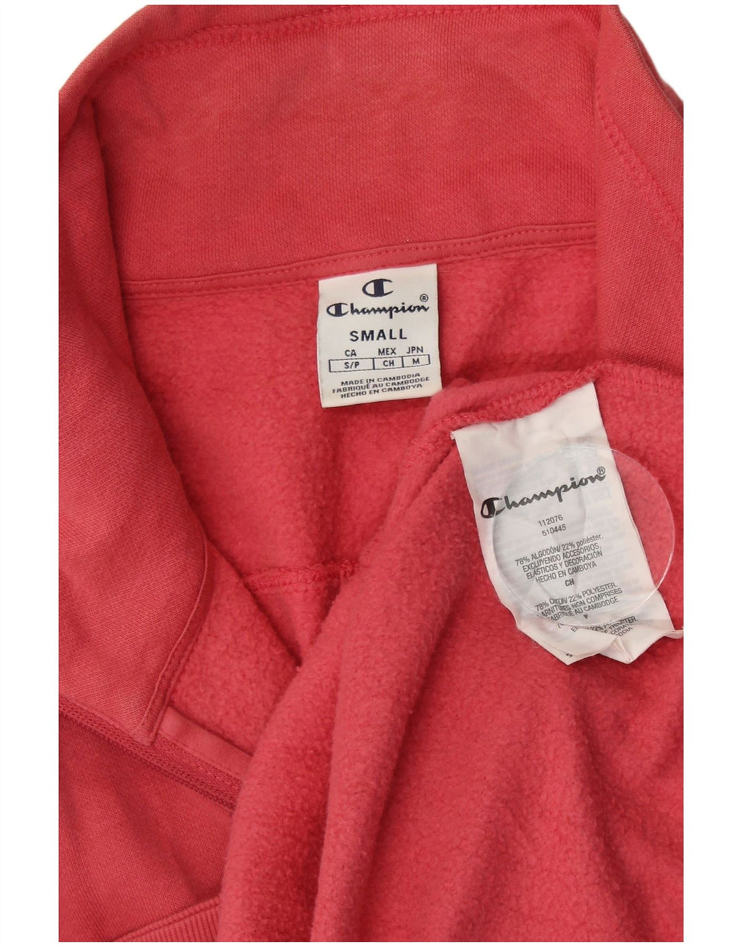 CHAMPION Damen-Trainingsanzug-Top-Jacke, UK-Größe 10, Größe S, rosa, Baumwolle