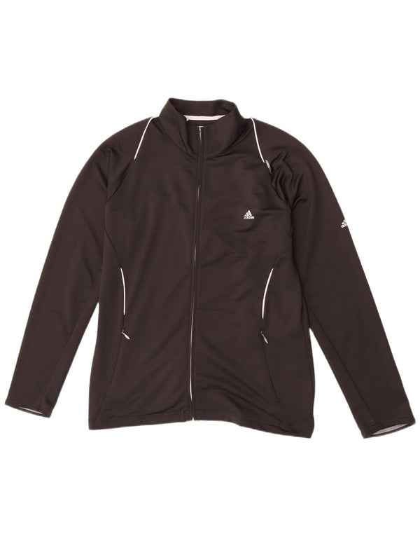 Adidas Damen Climawarm Trainingsanzug Top Jacke UK 16 Large Schwarz