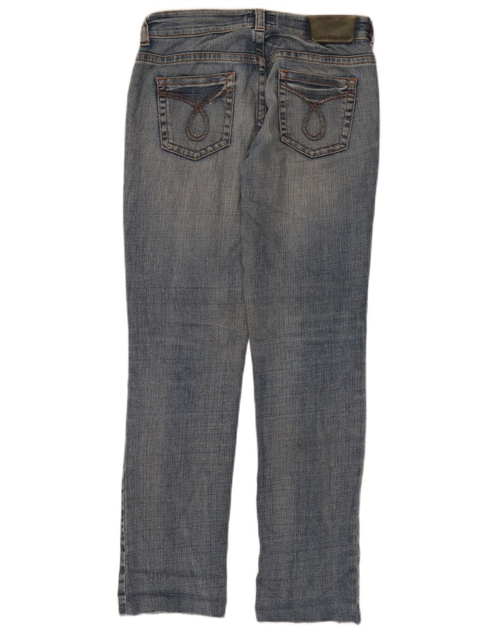 Calvin Klein Damen Slim Jeans W26 L30 Blaue Baumwolle