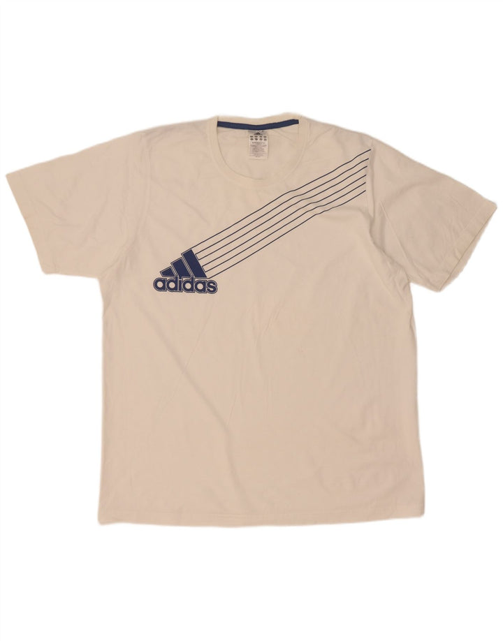 Adidas Herren Grafik T-Shirt Top XL Weiß