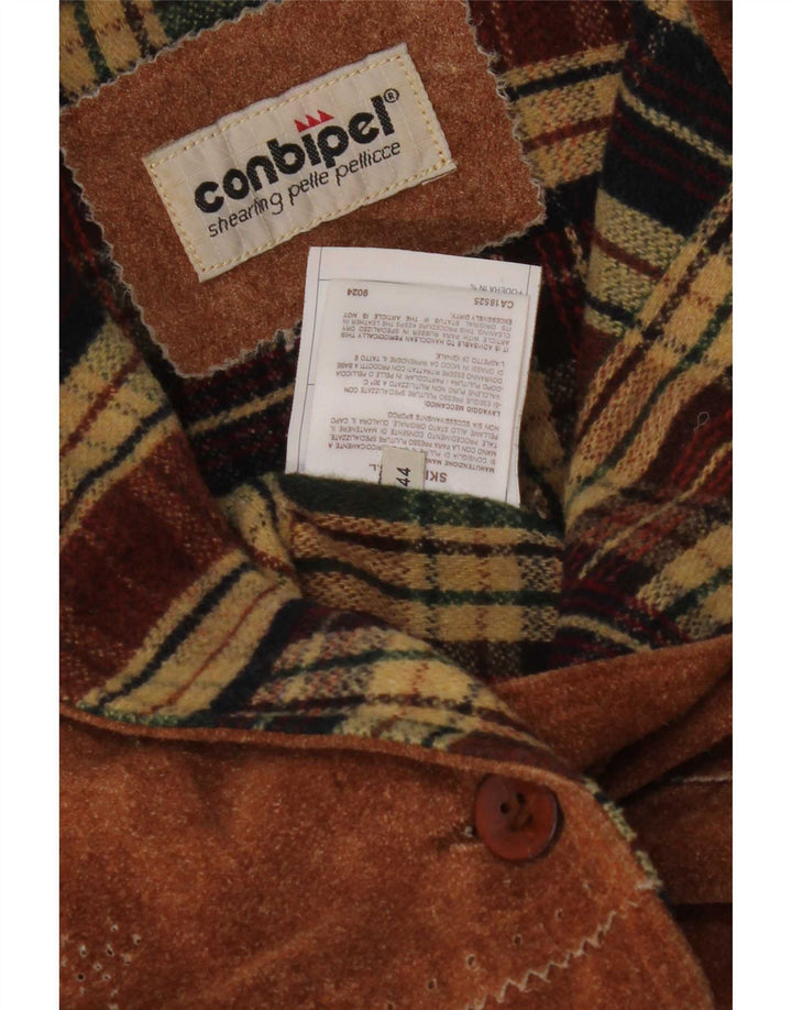 Conbipel Damen Wildlederjacke IT 44 Mittelbraunes Leder