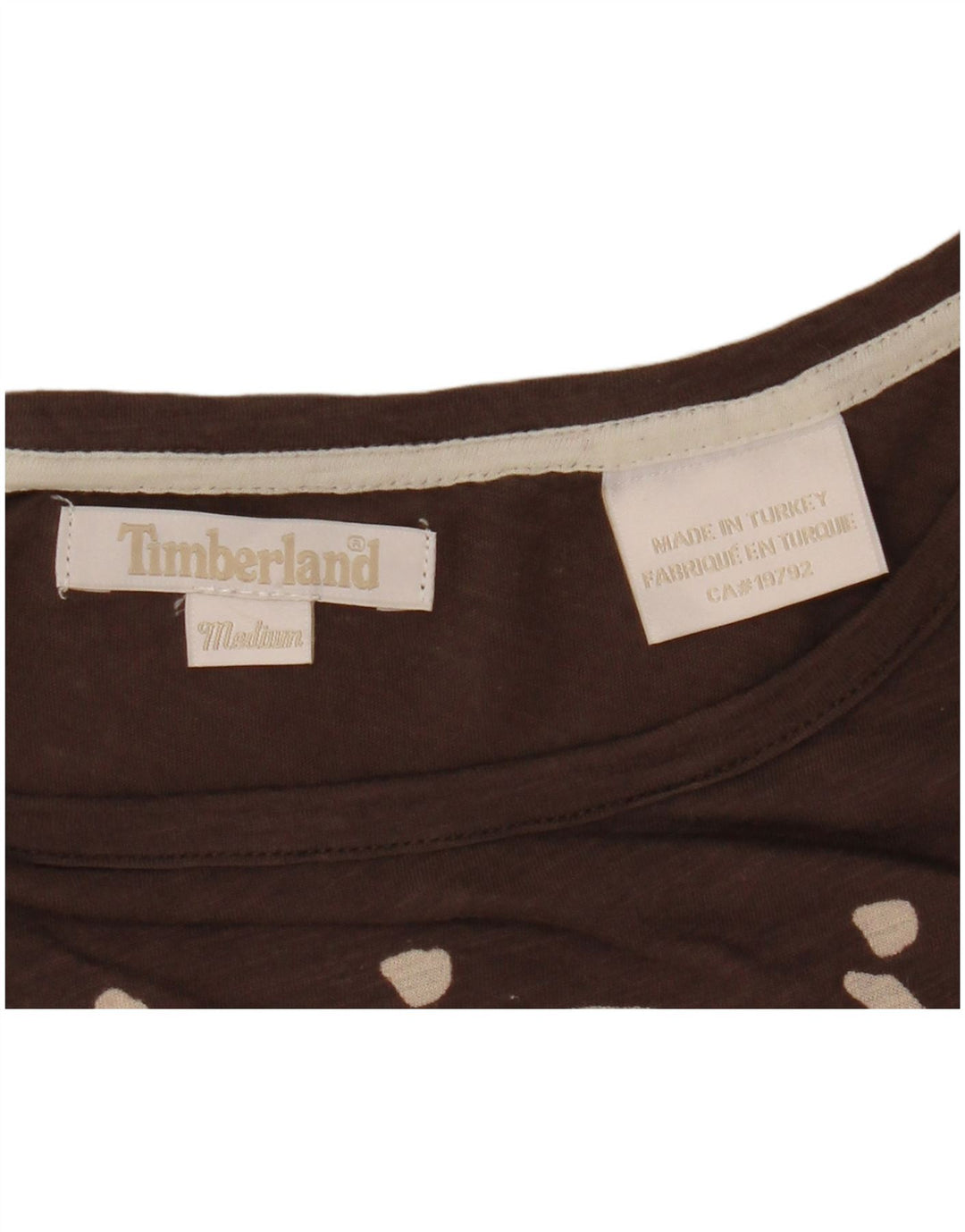 Timberland Damen Graphic T-Shirt Top UK 14 Mittelbraun