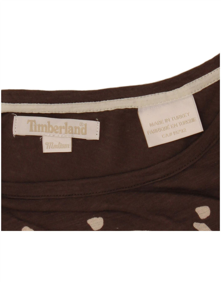 Timberland Damen Graphic T-Shirt Top UK 14 Mittelbraun
