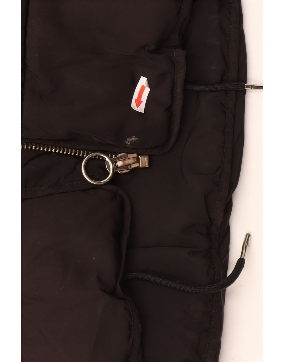 Topshop Damen-Kapuzen-Übergröße, gepolsterte Jacke, Größe S, Schwarz, Polyester