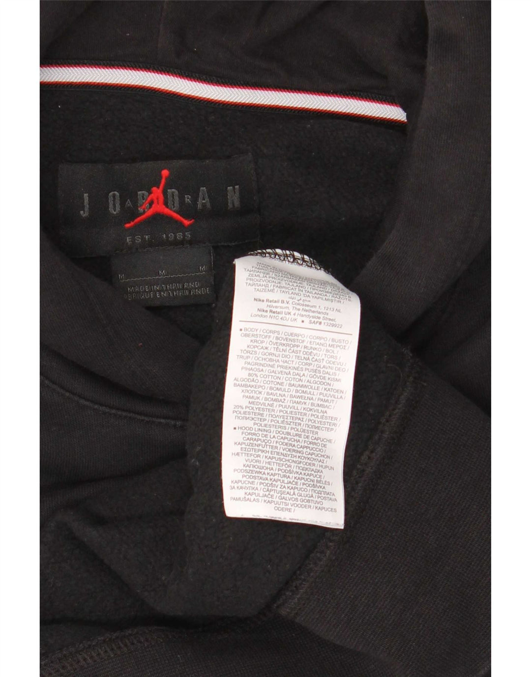 Jordan Herren-Kapuzenpullover mit Grafik, mittelschwarz, Baumwolle