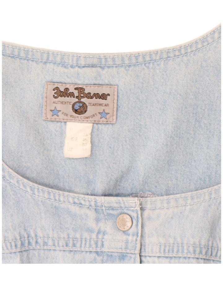 JOHN BANER Damen ärmelloses Jeanskleid IT 50 XL Blaue Baumwolle