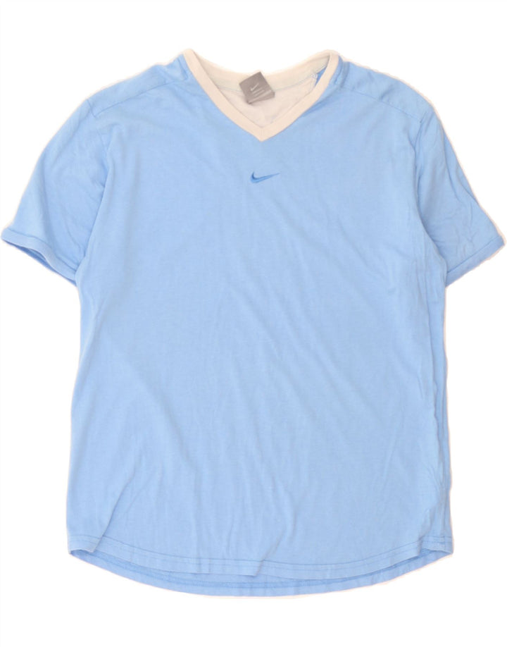 NIKE Womens T-Shirt Top UK 14/16 Large Blue Viscose Vintage Nike and Second-Hand Nike from Messina Hembry 