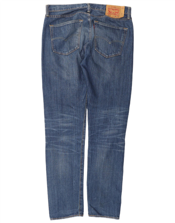 LEVI'S Mens Slim Jeans W33 L34 Blue Cotton