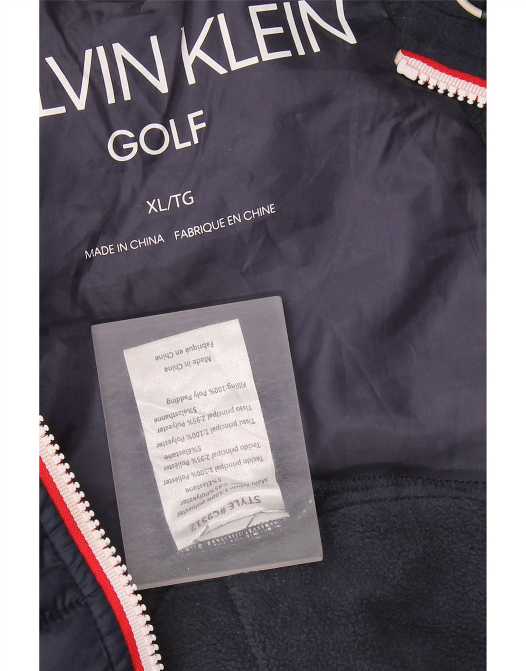 CALVIN KLEIN Herren Wattierte Weste UK 42 XL Marineblau Polyester