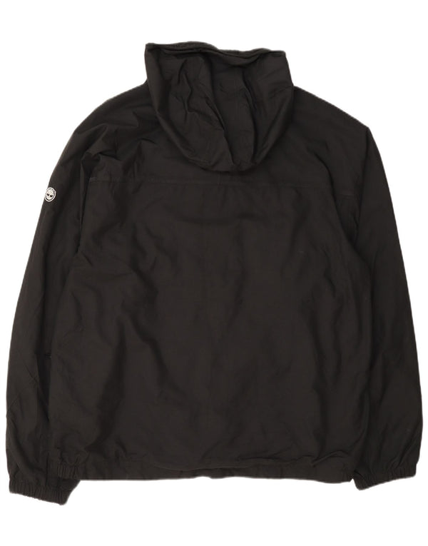 Timberland Herren-Regenjacke mit Kapuze, UK 40, großes schwarzes Nylon