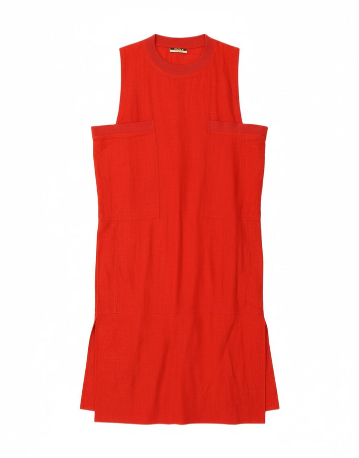 OAKS Womens Sleeveless Shift Dress IT 44 Medium Red Vintage Oaks and Second-Hand Oaks from Messina Hembry 