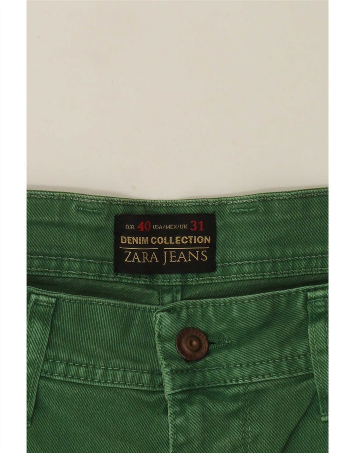 Zara Herren Jeansshorts EU 40 Medium W31 Grün